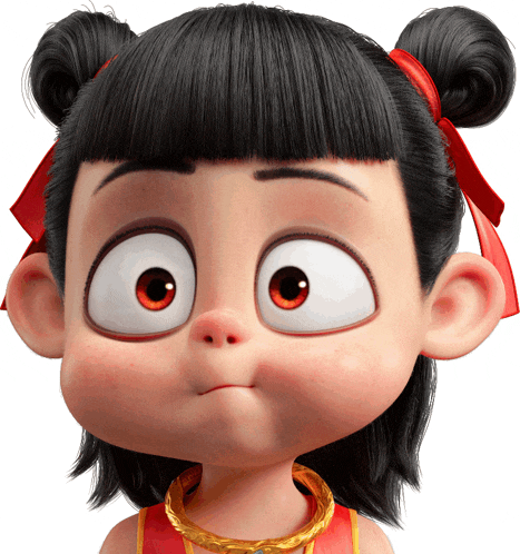 a close up of a cartoon character 's face