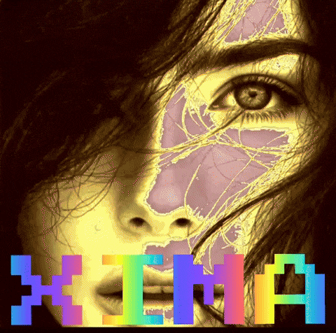 a pixelated image of a woman 's face with the word xigma below her