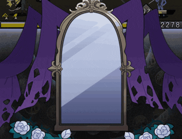 a cartoon drawing of a mirror with the number 2270 on the bottom right