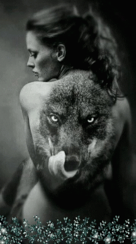 Hungry Wolf Lady GIF - Hungry Wolf Lady Tattoo GIFs