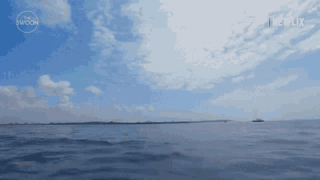 a netflix advertisement for the swoon shows a large body of water