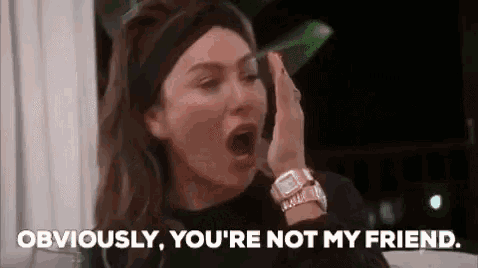 a woman is talking on a cell phone and saying `` obviously , you 're not my friend '' .