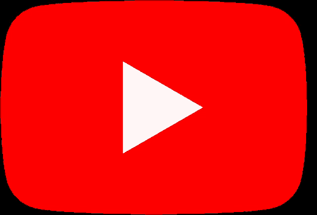 a red play button with a white triangle in the center