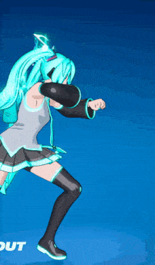 hatsune miku is dancing in a video game