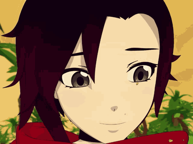 a close up of a cartoon character 's face with a yellow background