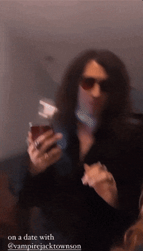 a man with long hair and sunglasses is on a date with @vampirejacktownson