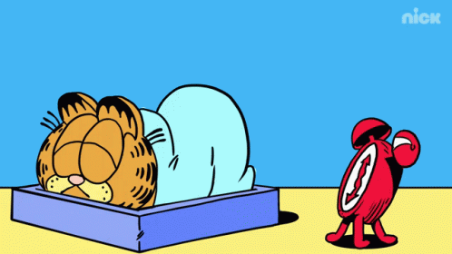 Smash The Alarm Clock Garfield GIF - Smash The Alarm Clock Garfield Too Early GIFs