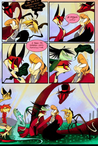 a page from a comic book shows a cartoon character talking to another cartoon character