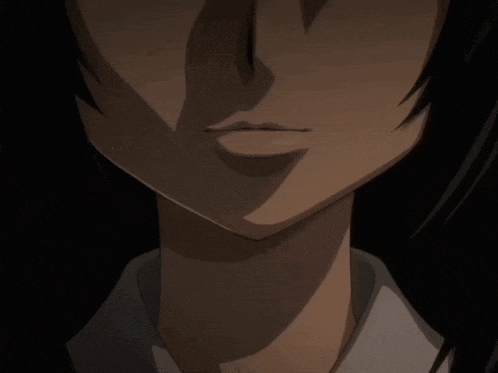 a close up of a person 's face and neck