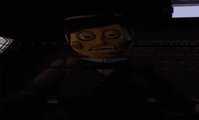 a close up of a person 's face with glowing eyes
