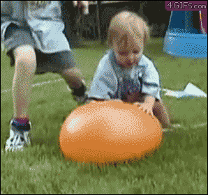 Pop Goes The Balloon! GIF - Kidfails Waterballoon Cute GIFs