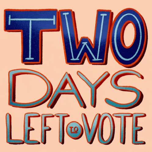 Two Days Two Days Left To Vote GIF - Two Days Two Days Left To Vote Go Vote GIFs