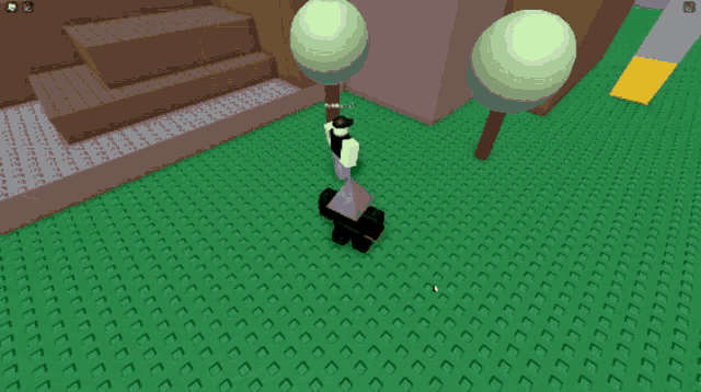 a screenshot of a video game shows a pyramid and a tree