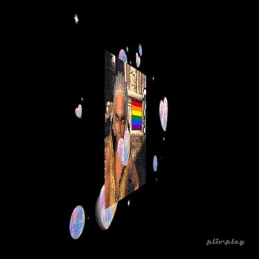 a picture of a woman with a rainbow flag and the name pliv-pley