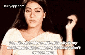 a woman is talking about her most memorable moment .