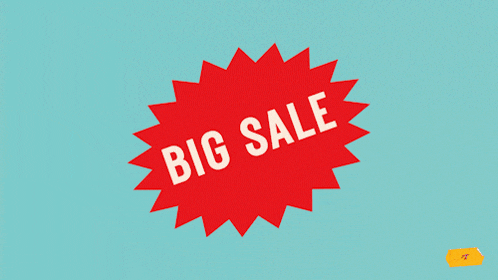 a red star with the words big sale written on it