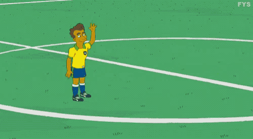 a cartoon of two soccer players on a field with the letters fys on the bottom