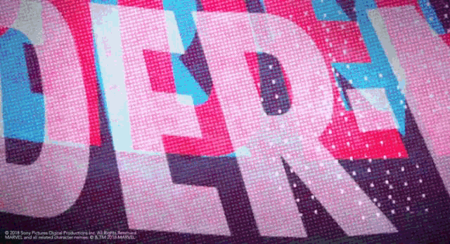 a close up of the word derby on a purple background