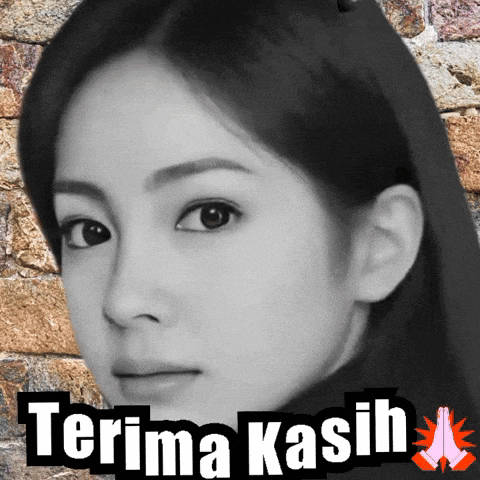 a black and white photo of a woman with the words terima kasih on the bottom