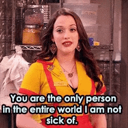 a woman in a yellow and red outfit is talking about being the only person in the entire world .