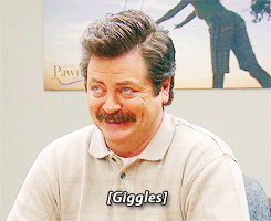 Giggle Ron Swanson GIF - Giggle Ron Swanson Parks And Rec GIFs