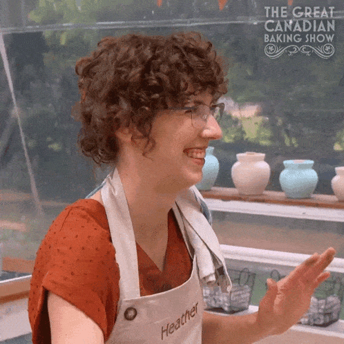 Laughing Heather GIF - Laughing Heather The Great Canadian Baking Show GIFs