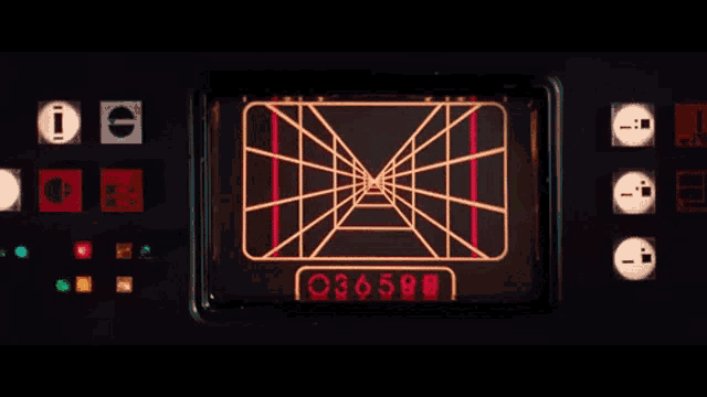 a screen with a grid and the number 34728 on it