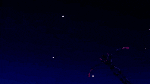 a purple robot with a red mouth is standing in a dark room