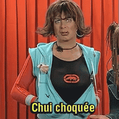 a woman is wearing a hoodie and a black shirt and says chui choquee