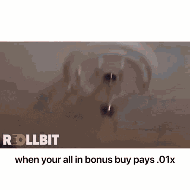 a person is standing in front of a clock and the words rollbit when your all in bonus buy pays .01x
