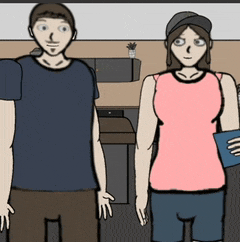 a man and a woman standing next to each other