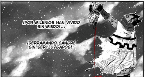 a black and white drawing of a man with the words por milenios han vivido sin miedo written above him