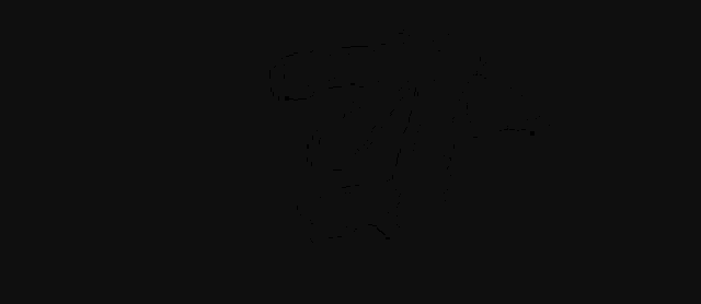 a blue diamond on a black background with a white triangle in the middle
