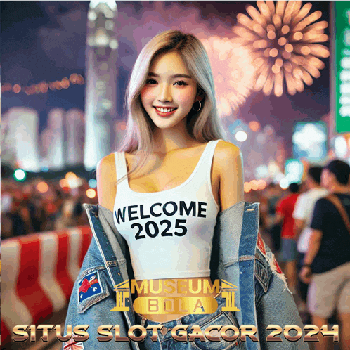 a woman wearing a white tank top that says welcome 2025 on it