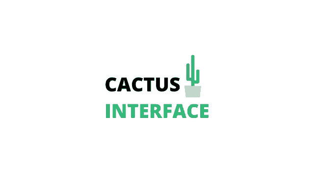 a logo for cactus interface with a cactus on it