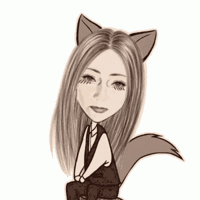 a woman with cat ears and a wolf tail is sitting down .