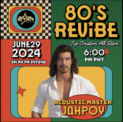 a poster for 80 's reuibe shows a man with long hair