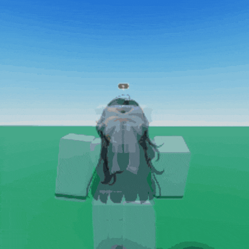 a cartoon character with a cross on his head is walking in a field .