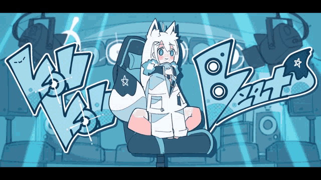 a cartoon drawing of a girl sitting in a chair with a star on her shirt