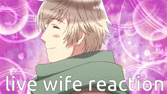 a picture of a man with the words live wife reaction