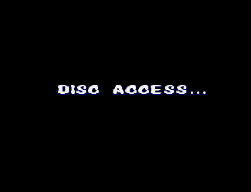 a black background with white text that says disc access on it