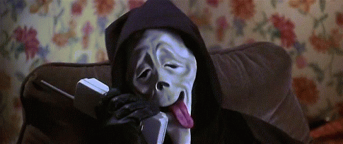 Scary Movie Tongue Out GIF - Scary Movie Tongue Out On The Phone GIFs