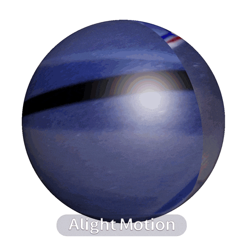 a blue ball with the words alight motion written below it