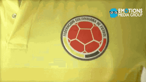 a yellow shirt with the federation colombiana de futbol logo