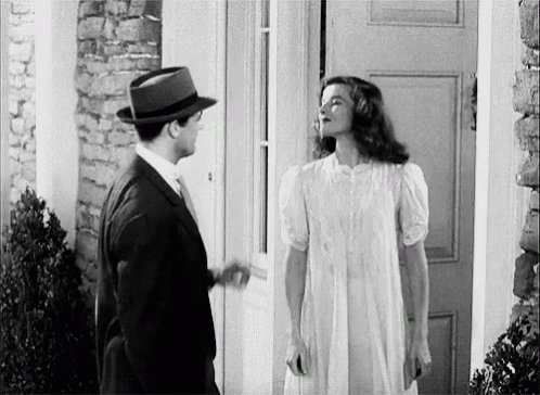 Cary Grant Katherine Hepburn GIF - Cary Grant Katherine Hepburn Push GIFs