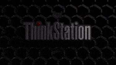 a thinkstation computer is sitting next to a computer monitor