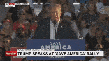 donald trump speaking at a save america rally