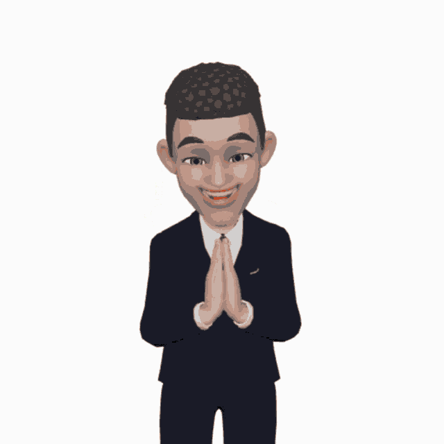 a cartoon of a man in a suit and tie