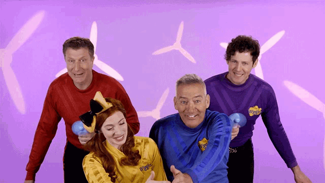 four members of the wigglesworths are posing for a photo
