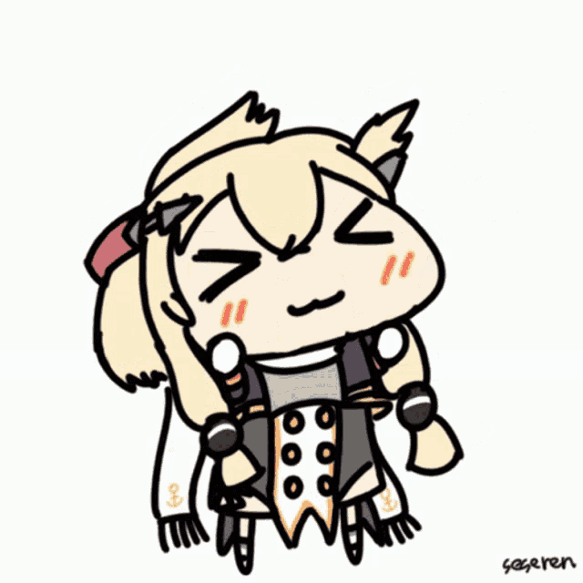 a drawing of a girl with a surprised look on her face and the name saseren below her